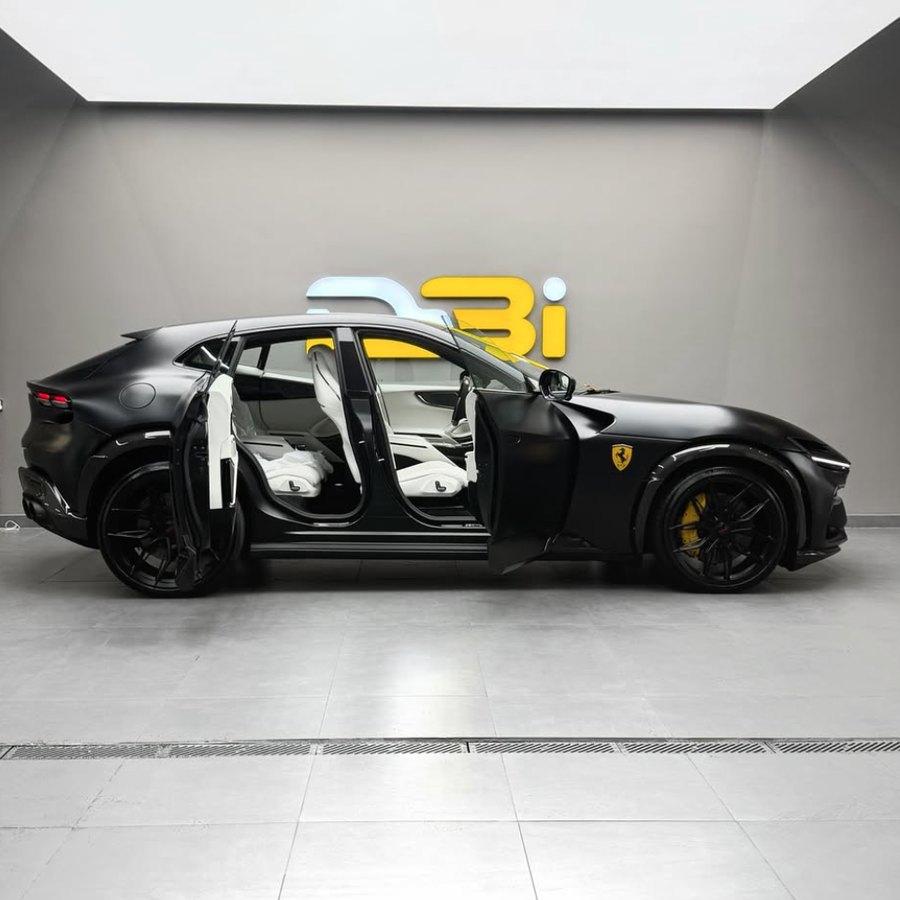 Ferrari Purosangue with the doors open