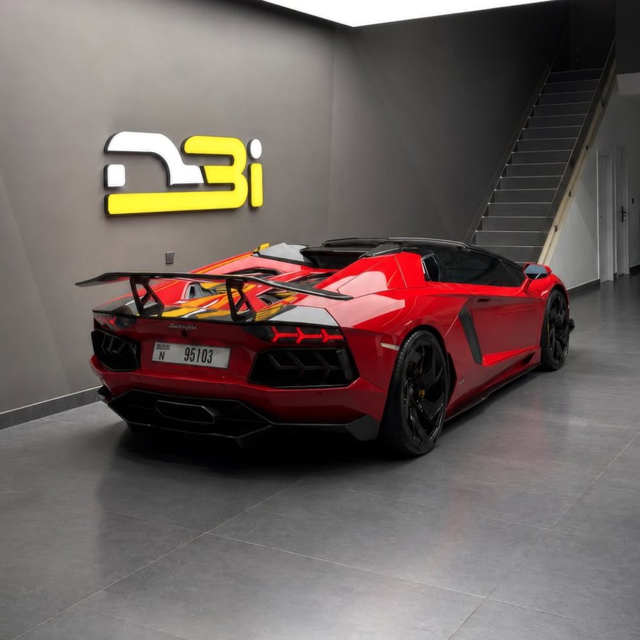 Lamborghini Aventador rear view